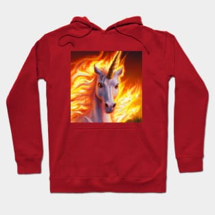 Unicorn Emerges From a Mystic Fire Hoodie